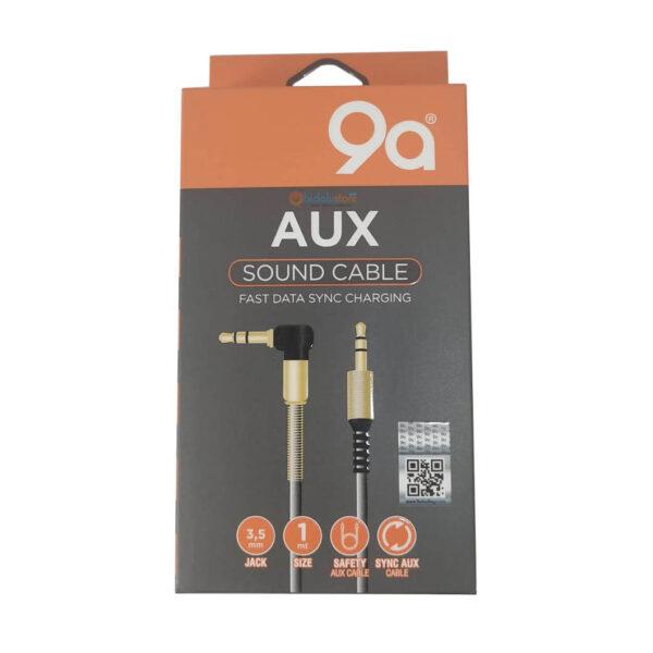 9A V13 3.5mm 1 Metre Yaylı Metal Aux Kablosu